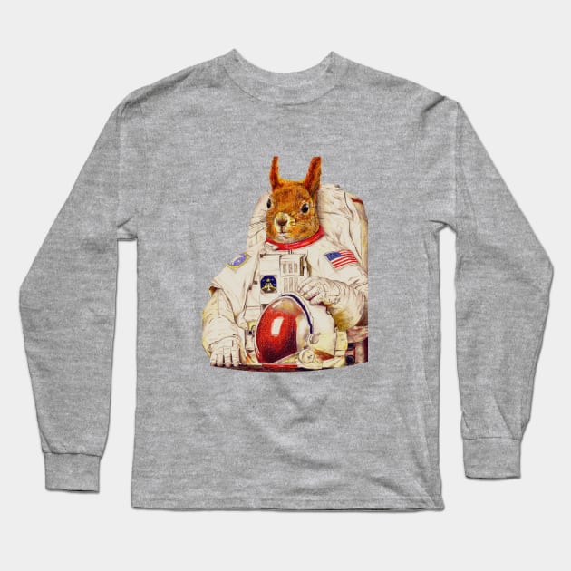 Flying squirrel Long Sleeve T-Shirt by pedropapelotijera